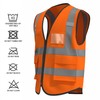 caparazon Unisex High-Visibility Reflective Safety Vest with Zippered Pockets -