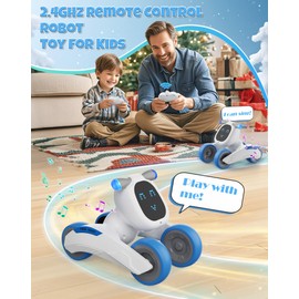 Dnenellr Robot Toy for Children, Remote Controlled Robot Toy, Programmable, Voice Control, Can Sing and Dance, Intelligent RC Robot Toy for Boys and Girls