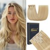 HotLulana Clip-In Real Hair Extensions, 7 Pieces, 40 cm, 120