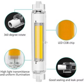 EIMOPE R7S LED 118 mm Dimmable 30 W, R7S LED 118 mm Warm White 3000 K, 3000 LM, 30 W R7S LED Bulbs COB Bulb Replacement for 200 W 300 W J118 mm Halogen Rod, No Flickering, AC 220-240 V, Pack of 2