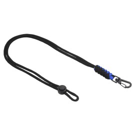 [PATIKIL] Badge Lanyard with Snap Hook 48cm Braided Neck Keychain Lanyard Adjustable Cord Lock Key Whistle for Wallet Blue