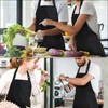 NLUS Extra Large Aprons for Men, Adjustable Black Chef Apron