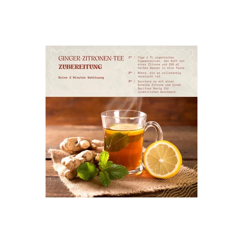NaturaleBio Ginger Powder Organic 400 g Ginger Shot Powder, 100%