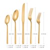Kelenfer Silverware Set Flatware Set Shiny Gold Cutlery Set with