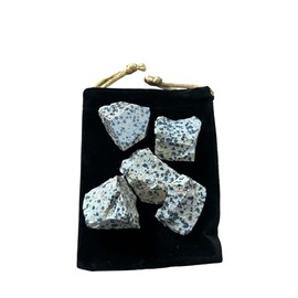 Natural Dalmatian Jasper Stone 20 to 30 mm 5 Pieces Dalmatian Jasper Stone Brutus Dalmatian Jasper Natural Dalmatian Jasper for Jewellery Making (Dalmatian Jasper, 5)