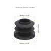 sourcing map 36 Pcs Round Plastic Plug, Black Tubing End