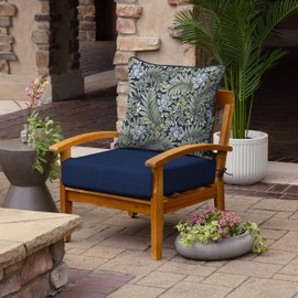 Arden Foam Outdoor Deep Seat Cushion Set, 24 x 24, Made with ProFoam, Rain-Proof, Fade Resistant, Sapphire Morrison Floral