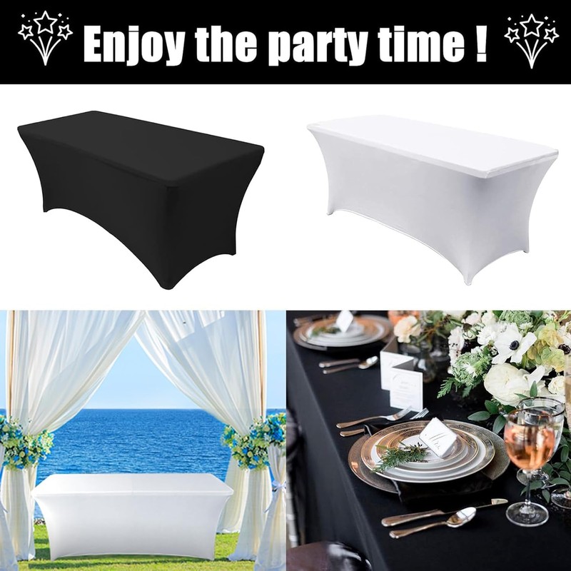 Wedding_Decorations Tight Fit Lycra Table Cover Spandex Cloth Tradeshow Vendor