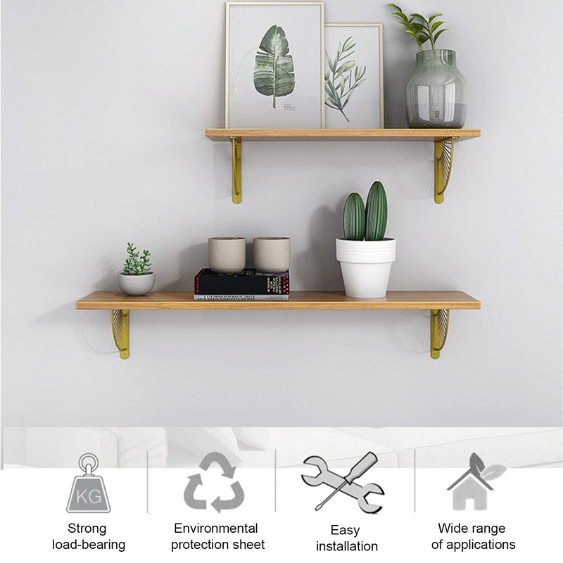 MOROBOR 2PCS Metal Craft Bracket Floating Shelves Shelf Brackets Wall