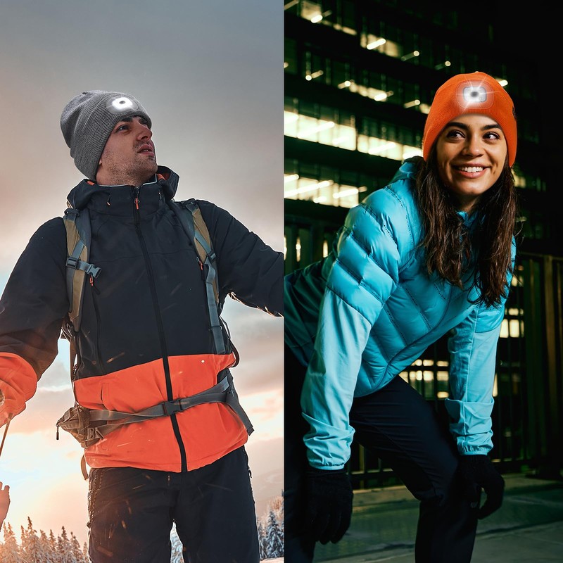 Etsfmoa Unisex Beanie with The Light,Gifts for Men Dad Father,