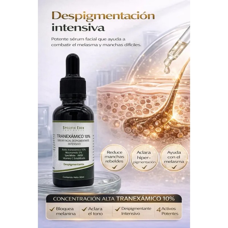 Ácido Tranexámico 10% Manchas Rebeldes Paño Melasma Para Todo Tipo