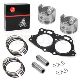 Piston & Ring Gasket Seal Top End Rebuild Kit STD Compatible with EZGO 4 Cycle Gas Golf Cart 350cc EH35C MCI Fuji Robin Engine 1996-2008