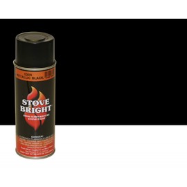 Stove Bright High Temp Spray Paint, Satin, Up To 1200 Degrees, 12 Ounce (Pack of 1), 6309 - Metallic Black