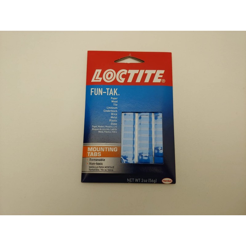 2 Loctite Fun-TAK Mounting Tabs Sticky Gum Mounts Square Mount