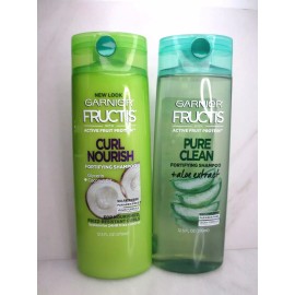 GARNIER FRUCTIS FORTIFYING SHAMPOO CURL NOURISH & PURE CLEAN 12.5 OZ LOT OF 2