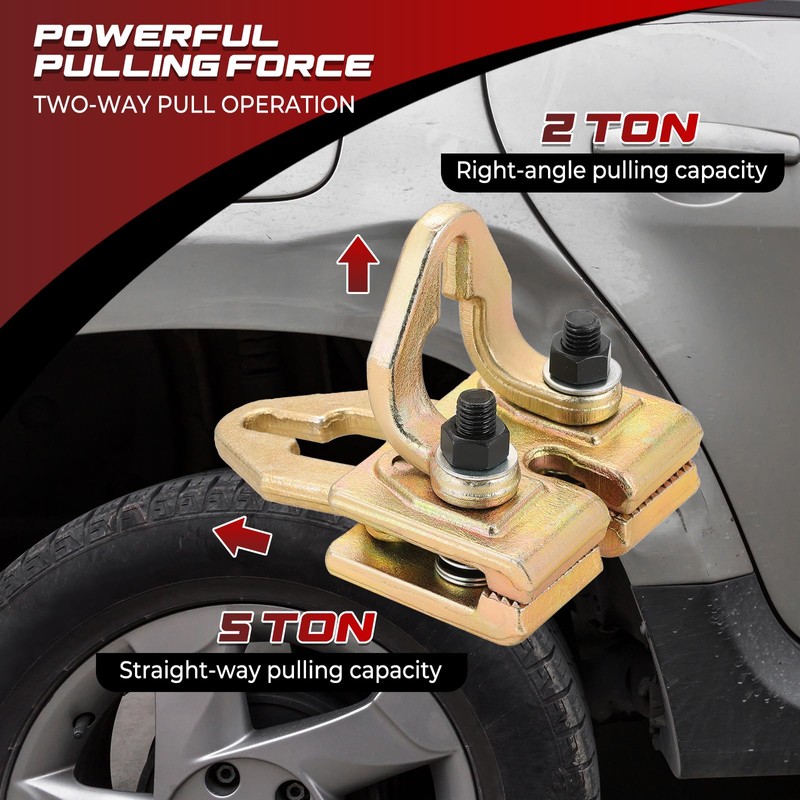 NATGAI Right Angle Auto Body Pull Clamp | 5 Ton