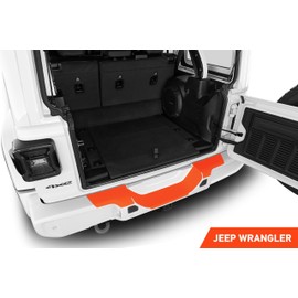 Luxshield Boot Sill Protector Film for Jeep Wrangler Unlimited 4 (IV) JL I 2018-2025 - Bumper Protection, Scratch Protection, Paint Protection Film - Carbon Black