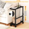 Snughome Computer Tower Stand with Charging Station, 25.0"-32.1" Height Adjustable