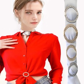 WULI PEACH Scarf Rings Buckle, Scarf Jewerly Rings and Slides for Scarves, Scarf Buckle T-shirt Tie Shawl Clips for Women (4pcs Set)