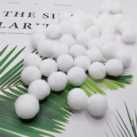 Pack of 200 Pompoms for Crafts, White Pompoms, 20 mm/2 cm Pompom Balls, Small Pompoms for Crafts, Pompoms Balls for DIY Creative Craft Decorations, Small White Pom Poms Pompoms (White-20 mm)