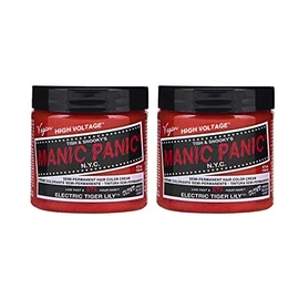 Manic Panic Electric Tiger Lily Classic Creme, Vegan, Cruelty Free, Orange Semi Permanent Hair Dye 2 x 118ml