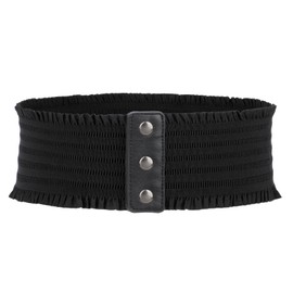 SUOSDEY Women Wide Elastic Belt for Dress Women's Snap-Button Corset Belt Stretchy Waistband for Girls