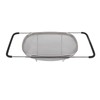 Over The Sink Colander Stainless Steel Telescopic Strainer Basket Rubber