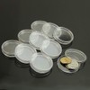 buwei 10pcs 35mm Useful Clear Round Cases Coin Storage Capsules