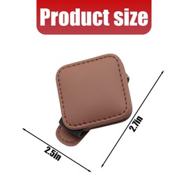 Sandfren Sunglasses Holder for Car Visor, Magnetic Leather Vehicle Glasses Ticket Card Clip, Automotive Interior Eyeglass Hanger Organizer Accessories, Universal for SUV, Sedan, Truck (Brown)