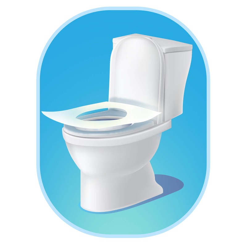 Rockland Guard Toilet Seat Cover - Flushable & Disposable Toilet