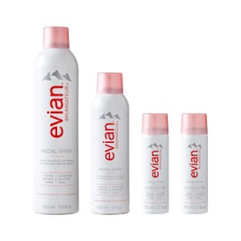 BRUMISATEUR Evian Facial Spray 24/7 Kit - Hydrating Mineral Water Mist for Face & Skin - Refreshes Makeup, Sets, & Tones - Travel-Friendly Sizes for Daily Moisture Boost