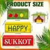 Yuntau 4 Pcs Happy Sukkot Table Decorations Sukkot Centerpieces for