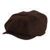 Gamble & Gunn Shelby' Flat Cap Brown Herringbone Vintage Style
