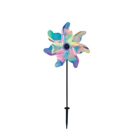 In the Breeze 2621 — 12-inch Striped Iridescent Pinwheel Spinner — Colorful Mylar Wind Spinner for Yards and Gardens…