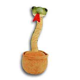 Kögler Samantha 76501 Laber Animal Snake with Dancing Neck, Approx. 18 cm Tall, Plush Toy with Playback Function, Chatters Everything Funny and Moves