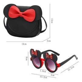 ONEST 2 Pieces Little Girls Crossbody Purses Set Toddler Mini Cute Princess Handbags Girls Sunglasses Girl Fashion Sunglass