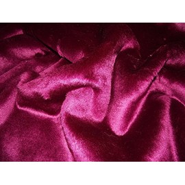 Short Plush Care Bear Faux Fur Fabric - Burgundy, 1Mtr - 150cmx100cm