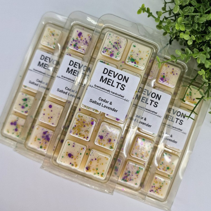 Devon Melts - Cedar & Salted Lavender - Highly Scented