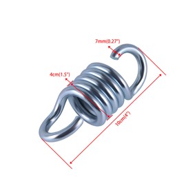 HANLATO 1Pcs Heavy Duty Spring 700lbs Weight Capacity Hammock Chair Spring Porch Swing Springs Hook, Extension Spring for Hammock, Boxing Bag, Hanging Chair, Gym, Patio Swing Hanger, Silver