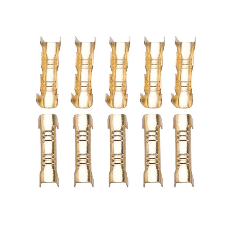 100Pcs Brass Crimp Terminals, U-Shaped Wire Docking Connector Line Pressing