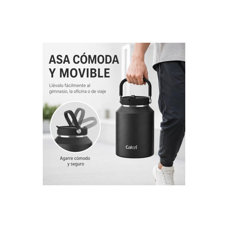 Termo de Acero Inoxidable al Vacío 64 oz con Asa