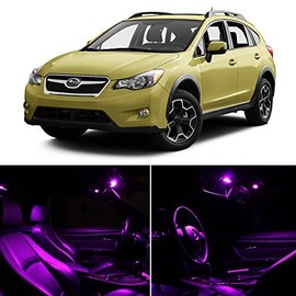 LEDpartsNow Interior LED Lights Replacement for 2013-2019 Subaru XV CrossTrek Accessories Package Kit (6 Bulbs), FUCHSIA PURPLE