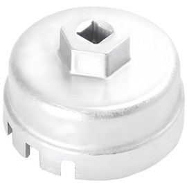 JacobsParts Oil Filter Removal Tool 64mm 14 Flute Wrench for Toyota, Lexus, Scion 1.8 Liter Engines, Silver