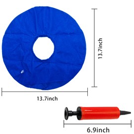 SZXMDKH Donut Cushion,Donut Ring Cushion for Pressure Relief,2 Pack with 2 Colors(Red and Blue),Cushion with 2 Pumps Inflatable Donut Seat Cushion for Home Office and Car(40x10cm)
