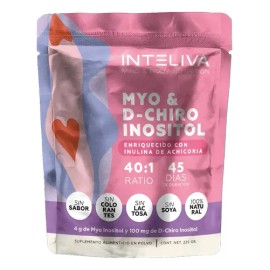 Inteliva Myo & D-chiro Inositol 40:1 Con Inulina En Polvo Sin Sabor