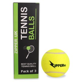 ZIPPER UK High Visibility Tennis Balls, Durable All Court Tennis Training Balls for Practice and Match Play, Pack of 3 or 12 (Pack of 12)