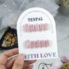 TENPAL Cat Eye Press on Nails Short Square Pink Nails