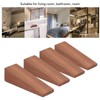 DriKou 4 Pack Wooden Door Stopper, Wedge Triangular Wooden Door