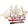 SAILINGSTORY Wooden Model Ship US Coast Guard Eagle Barque Ship