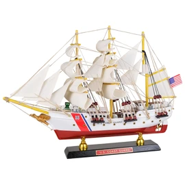 SAILINGSTORY Wooden Model Ship US Coast Guard Eagle Barque Ship Model Sailboat Decor USCG 1936 Replica Small